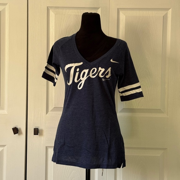 Nike Tops - Nike Navy Blue Detroit Tigers V Neck Tee
